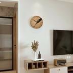 Luxury Walnut Wall Clock - 300mm Round Wood Clock, Numbers or Minimalist Dial Options