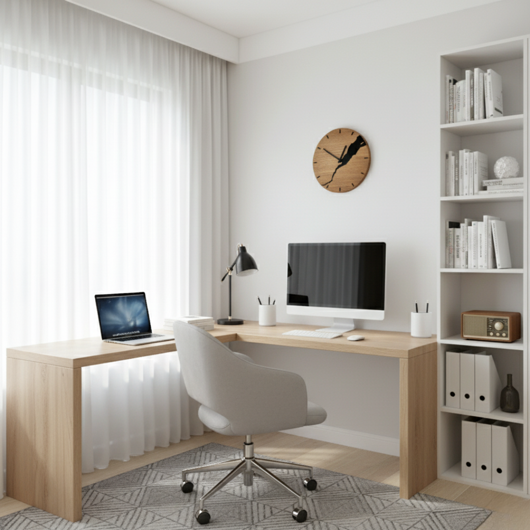 Luxury Walnut Wall Clock - 300mm Round Wood Clock, Numbers or Minimalist Dial Options