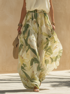 Lysandra - Bohemian Chic Lily Print Halter Set