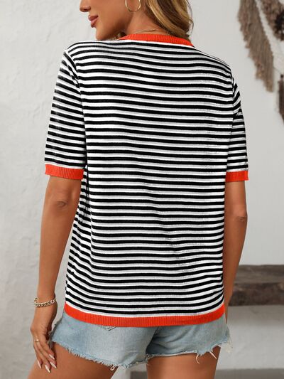 Mandy Women's Top | Striped Knit Design, Comfortable Fit 10