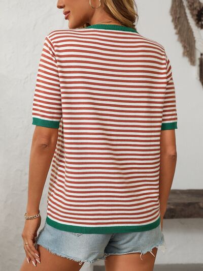 Mandy Women's Top | Striped Knit Design, Comfortable Fit 5