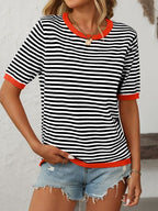 Mandy Women's Top | Striped Knit Design, Comfortable Fit 8
