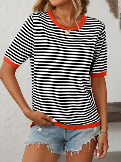 Mandy Women's Top | Striped Knit Design, Comfortable Fit 8