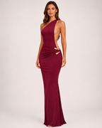 Mara Women's Maxi Dress | One Shoulder Backless Bodycon, Summer Formal 044