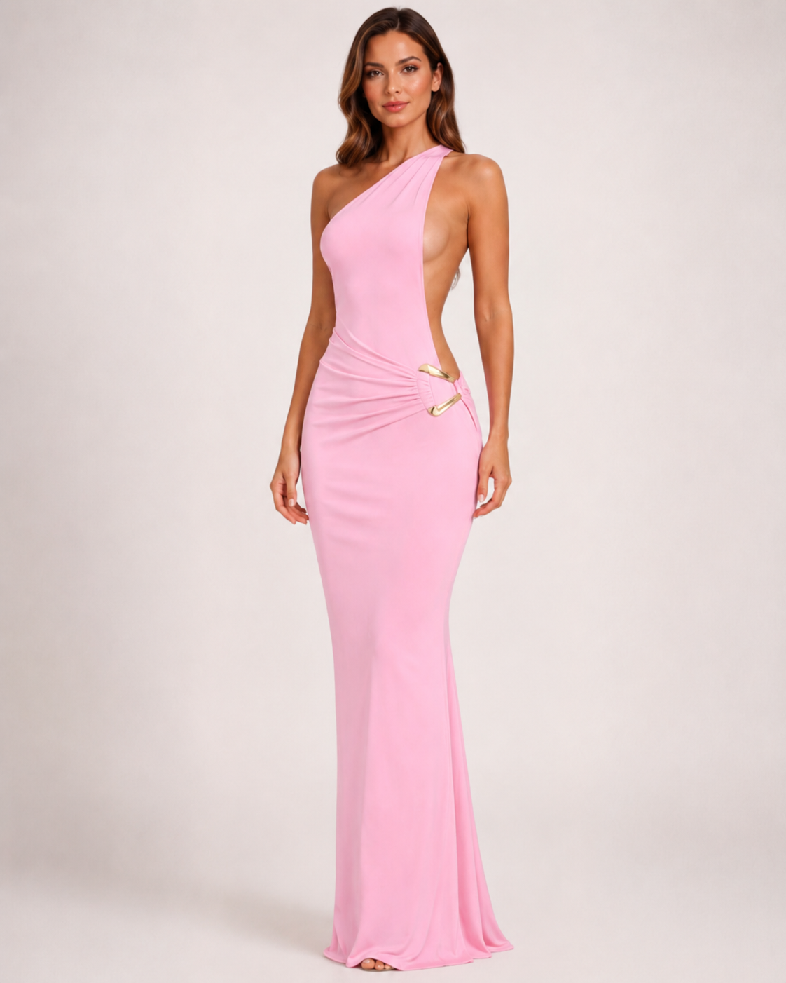 Mara Women's Maxi Dress | One Shoulder Backless Bodycon, Summer Formal 022