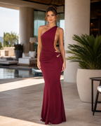 Mara Women's Maxi Dress | One Shoulder Backless Bodycon, Summer Formal 04