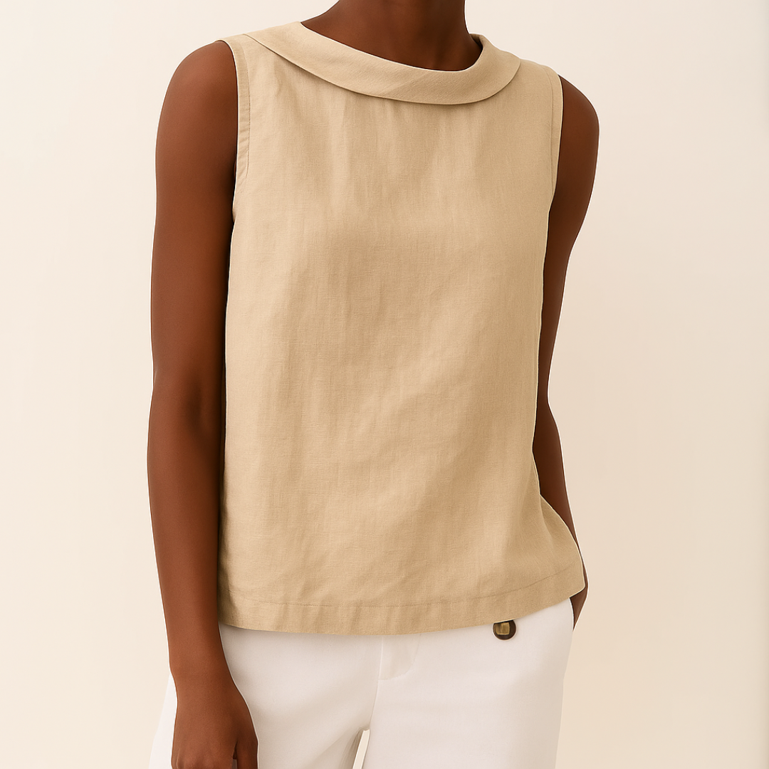 Mara Women's Sleeveless Crop Top | Lightweight Fabric, Elegant Design 2