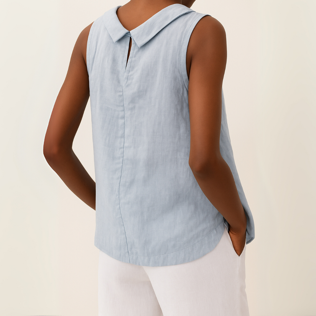 Mara Women's Sleeveless Crop Top | Lightweight Fabric, Elegant Design 3