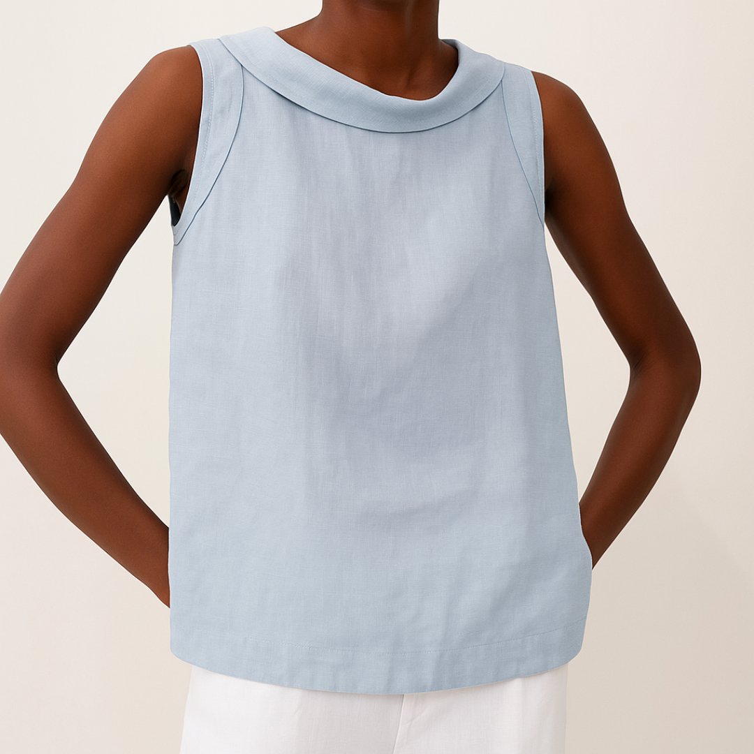 Mara Women's Sleeveless Crop Top | Lightweight Fabric, Elegant Design 4