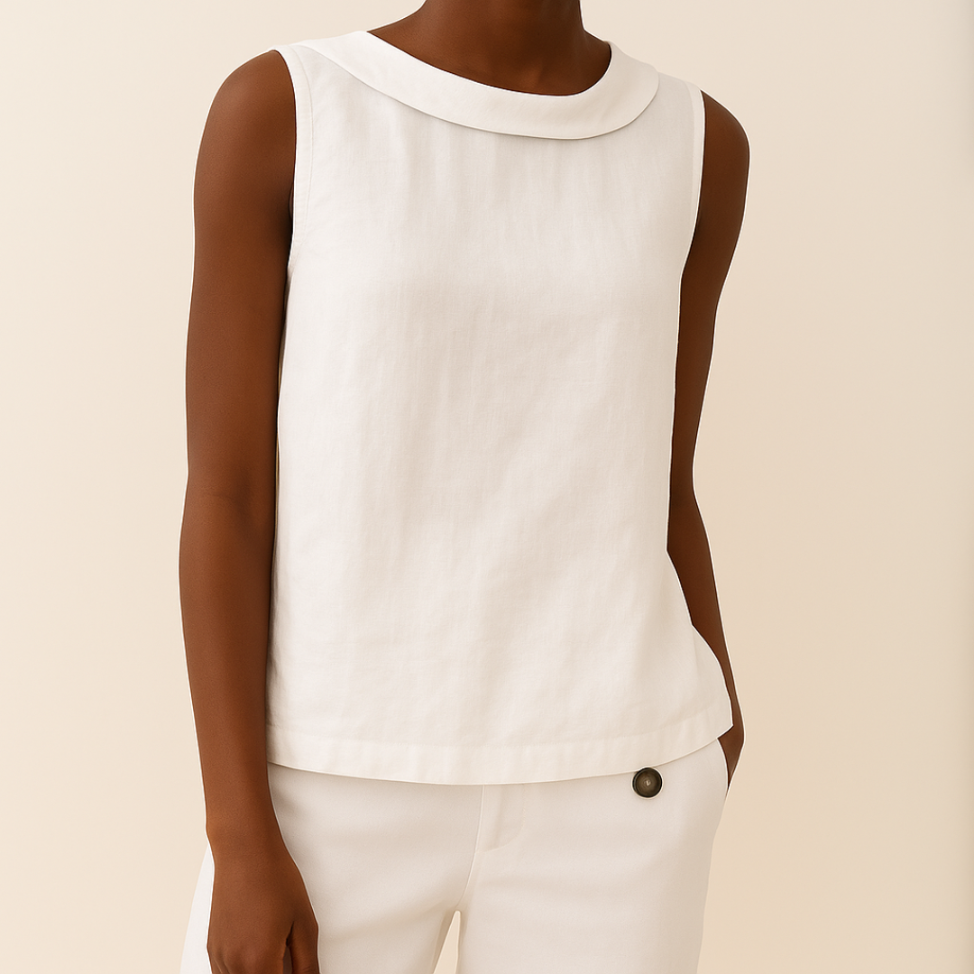 Mara Women's Sleeveless Crop Top | Lightweight Fabric, Elegant Design 5