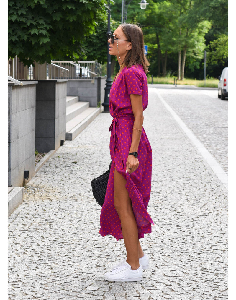 Marlene Women's Midi Dress | Lightweight Floral V-Neck, Summer Essential 5