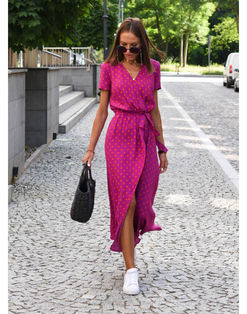 Marlene Women's Midi Dress | Lightweight Floral V-Neck, Summer Essential 7