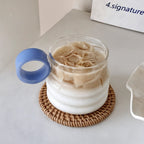 Mediterranean Drinking Glasses Set – 300ml Glassware with Circular Handle in Vibrant Colors for Stylish Dining 0