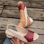 Mela Women's Sandals | Leather, Comfort Design with 1.6 Inch Block Heel 2