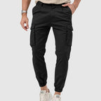 Men’s Black Cargo Pants with Mid-Rise Fit and Straight-Leg Design 2