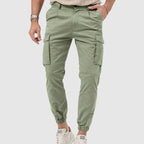 Men’s Black Cargo Pants with Mid-Rise Fit and Straight-Leg Design 4
