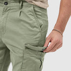 Men’s Black Cargo Pants with Mid-Rise Fit and Straight-Leg Design 7