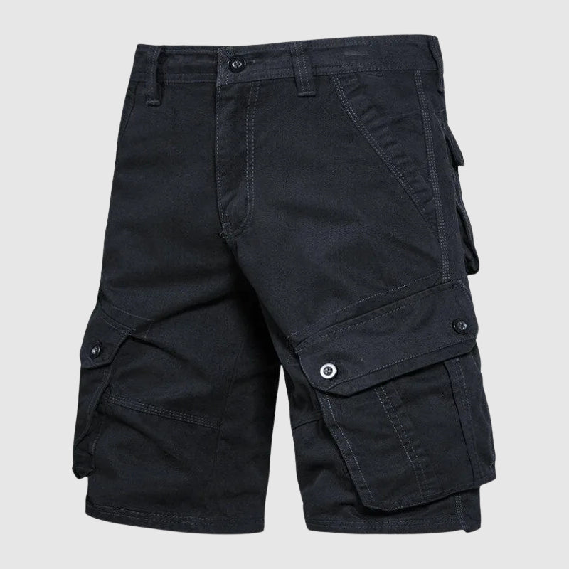 Men's Cargo Shorts with Utility Pockets and Military Design for Summer Outdoor Activities 0