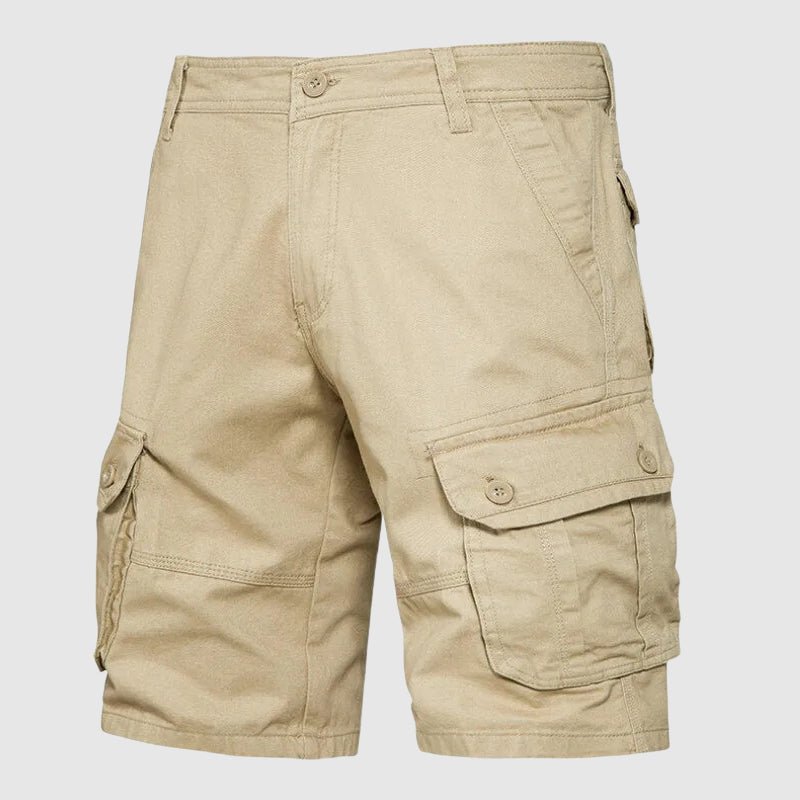 Men's Cargo Shorts with Utility Pockets and Military Design for Summer Outdoor Activities 3