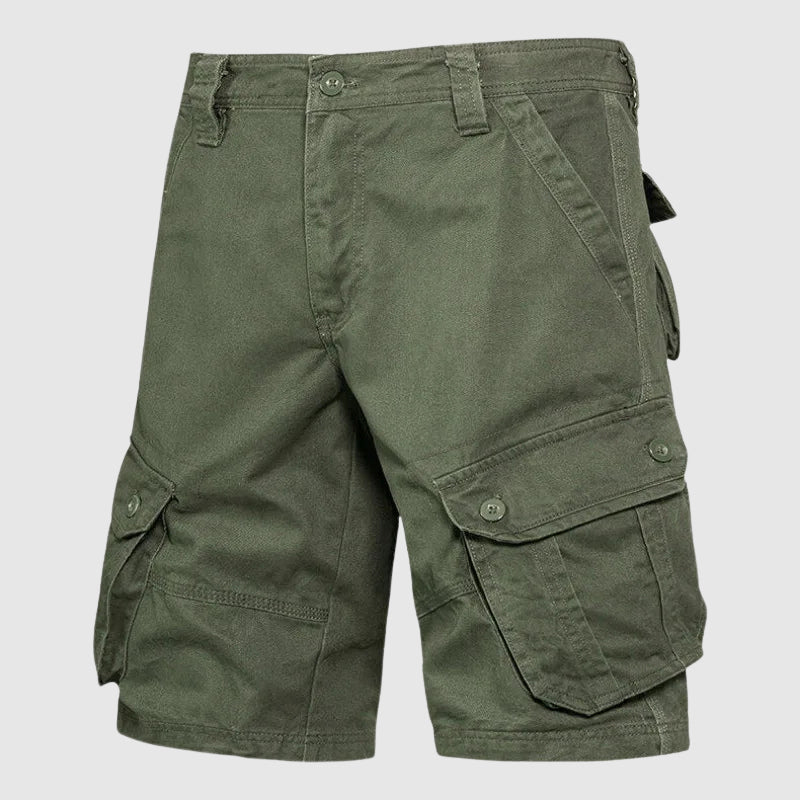 Men's Cargo Shorts with Utility Pockets and Military Design for Summer Outdoor Activities 4