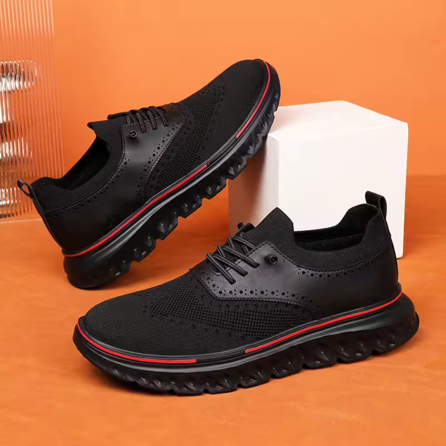 Men’s Extra Wide Walking Shoes with Breathable Knit Upper and Cushioned Insole 4