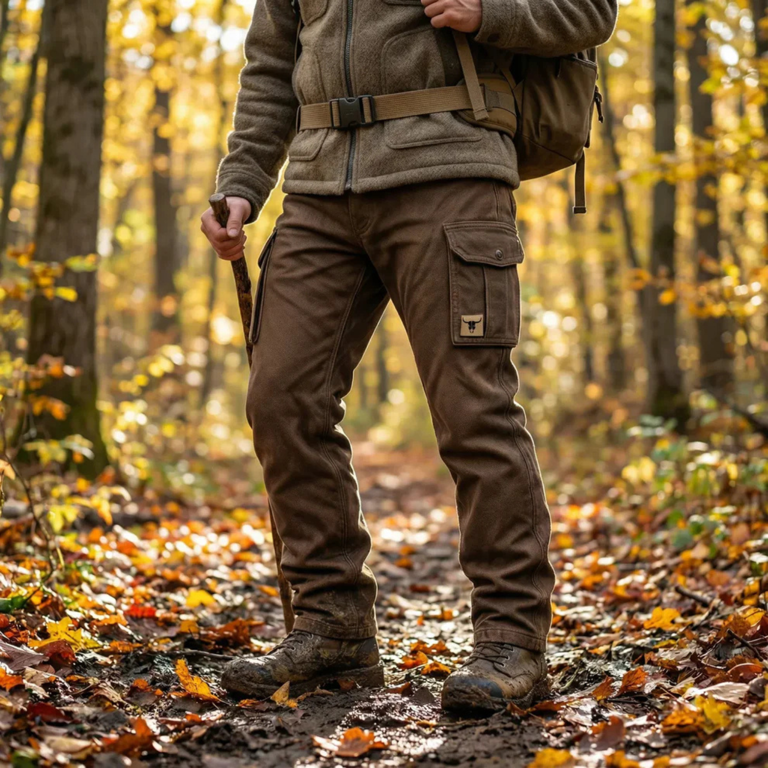 Men’s Insulated Cargo Pants with Flexible Fit and Multiple Pockets 4