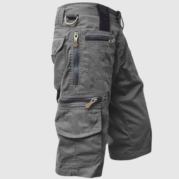 Men's Scout Shorts in Cotton Blend with Multi-Pockets and Zipper Fly 0