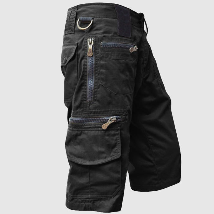 Men's Scout Shorts in Cotton Blend with Multi-Pockets and Zipper Fly 2