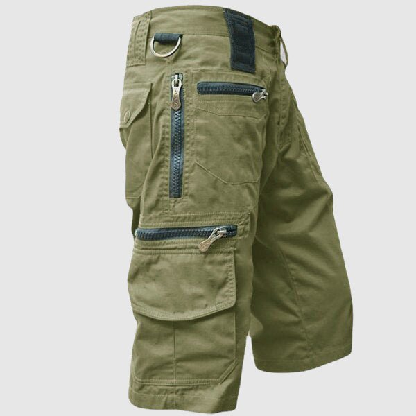 Men's Scout Shorts in Cotton Blend with Multi-Pockets and Zipper Fly 3