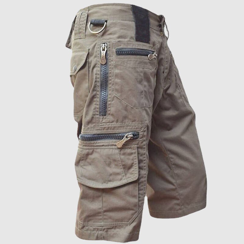 Men's Scout Shorts in Cotton Blend with Multi-Pockets and Zipper Fly 4