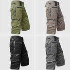 Men's Scout Shorts in Cotton Blend with Multi-Pockets and Zipper Fly 5