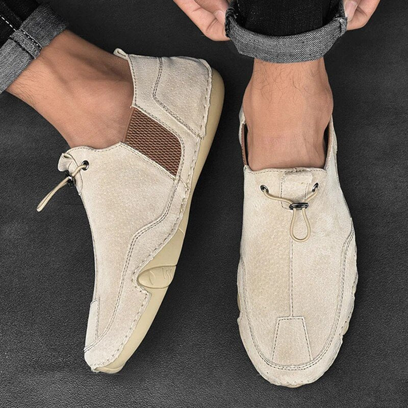 Men's Slip-On Loafers in Canvas with Adjustable Toggle Closure 0