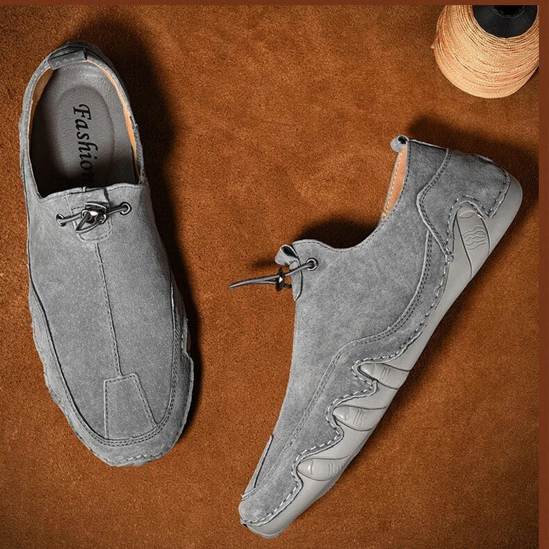 Men's Slip-On Loafers in Canvas with Adjustable Toggle Closure 1