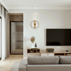 Minimalist Oak Wood & Acrylic Wall Clock - Silent Quartz Non-Ticking Modern Clock