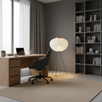 Minimalist Rice Paper Standing Lamp - Modern Boho Tripod Floor Light for Living Room