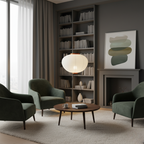 Minimalist Rice Paper Standing Lamp - Modern Boho Tripod Floor Light for Living Room