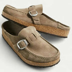 Mira Women's Mules | Faux Suede with Adjustable Buckle 0