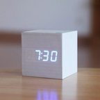Modern Digital Wood Clock with LED Display – Minimalist Design for Home and Office 0