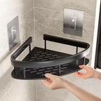 Modern Wall-Mounted Shower Caddy with Adjustable Hook - Durable Aluminium Shower Storage Shelf for Bathroom Essentials 6