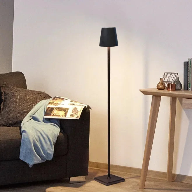 MotusLux Rechargeable Wireless Floor Lamp - Dimmable LED Aluminum Standing Light