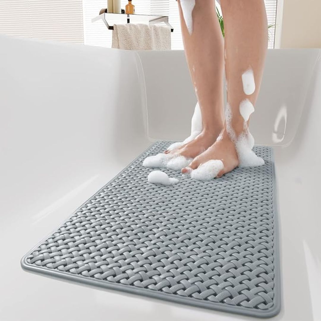 Non-Slip Bathtub Mat with Suction Cups – Safe Shower Mat for Elderly, Easy to Clean, Mold Resistant, Quick Drying, Various Colors 0