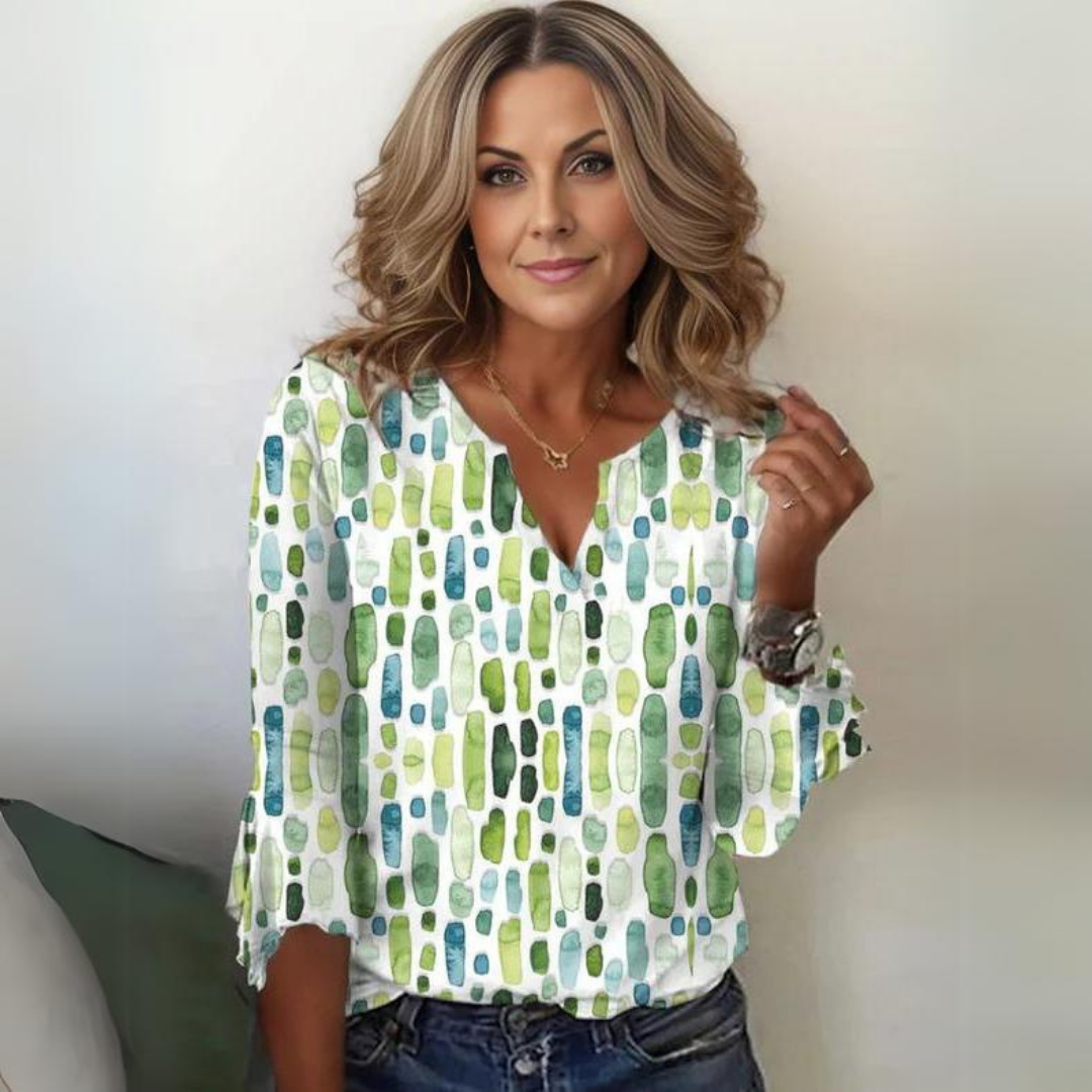 Olivia Women's Blouse | Premium Silk Cotton, Casual Long Sleeve Top 0