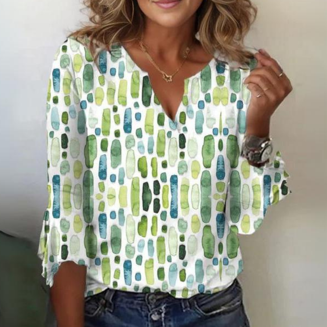 Olivia Women's Blouse | Premium Silk Cotton, Casual Long Sleeve Top 1
