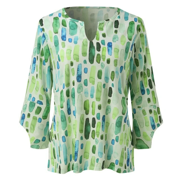 Olivia Women's Blouse | Premium Silk Cotton, Casual Long Sleeve Top 3