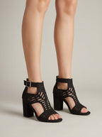 Olivia Women's Sandals | Open-Toe Block Heel with Ankle Strap 1