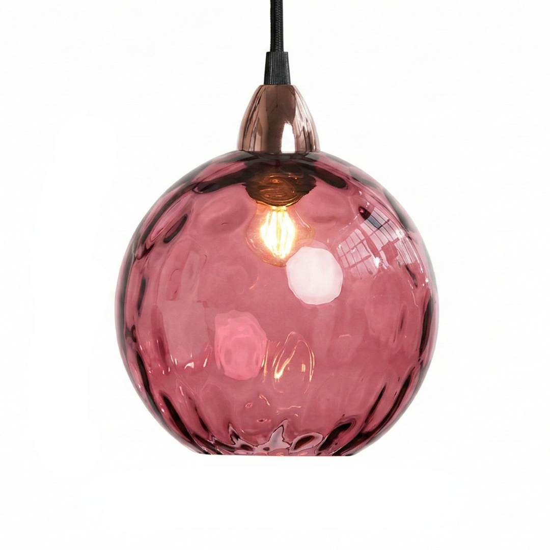 OrbisVitrum Clear Glass Globe Pendant Light - Modern E27 Ceiling Lamp