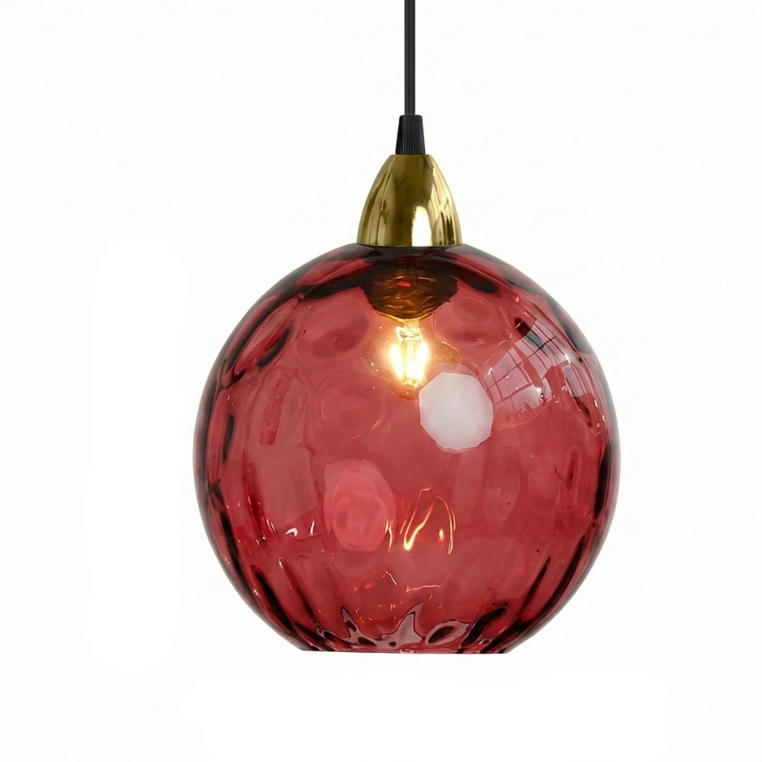 OrbisVitrum Clear Glass Globe Pendant Light - Modern E27 Ceiling Lamp