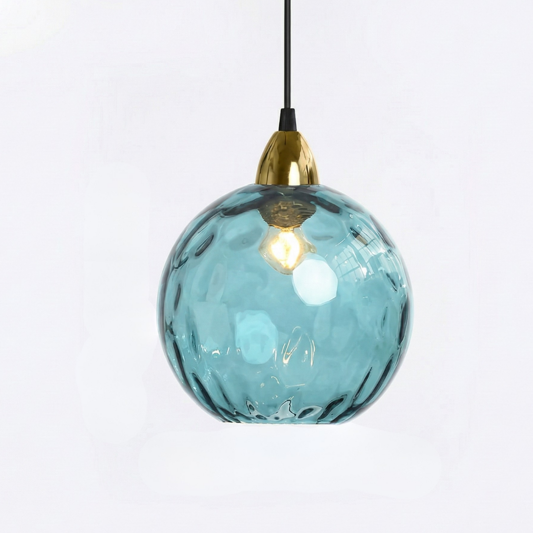 OrbisVitrum Clear Glass Globe Pendant Light - Modern E27 Ceiling Lamp