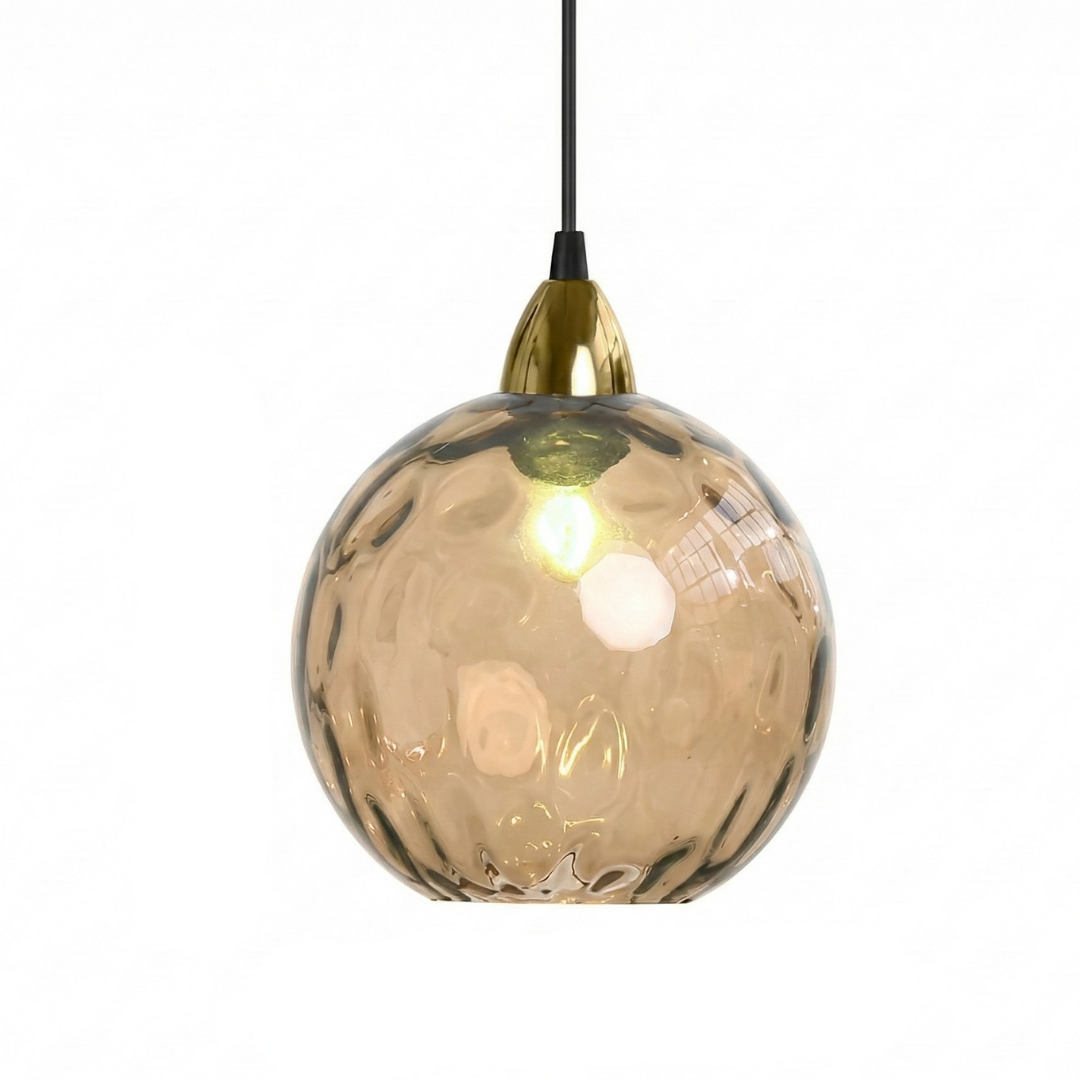 OrbisVitrum Clear Glass Globe Pendant Light - Modern E27 Ceiling Lamp