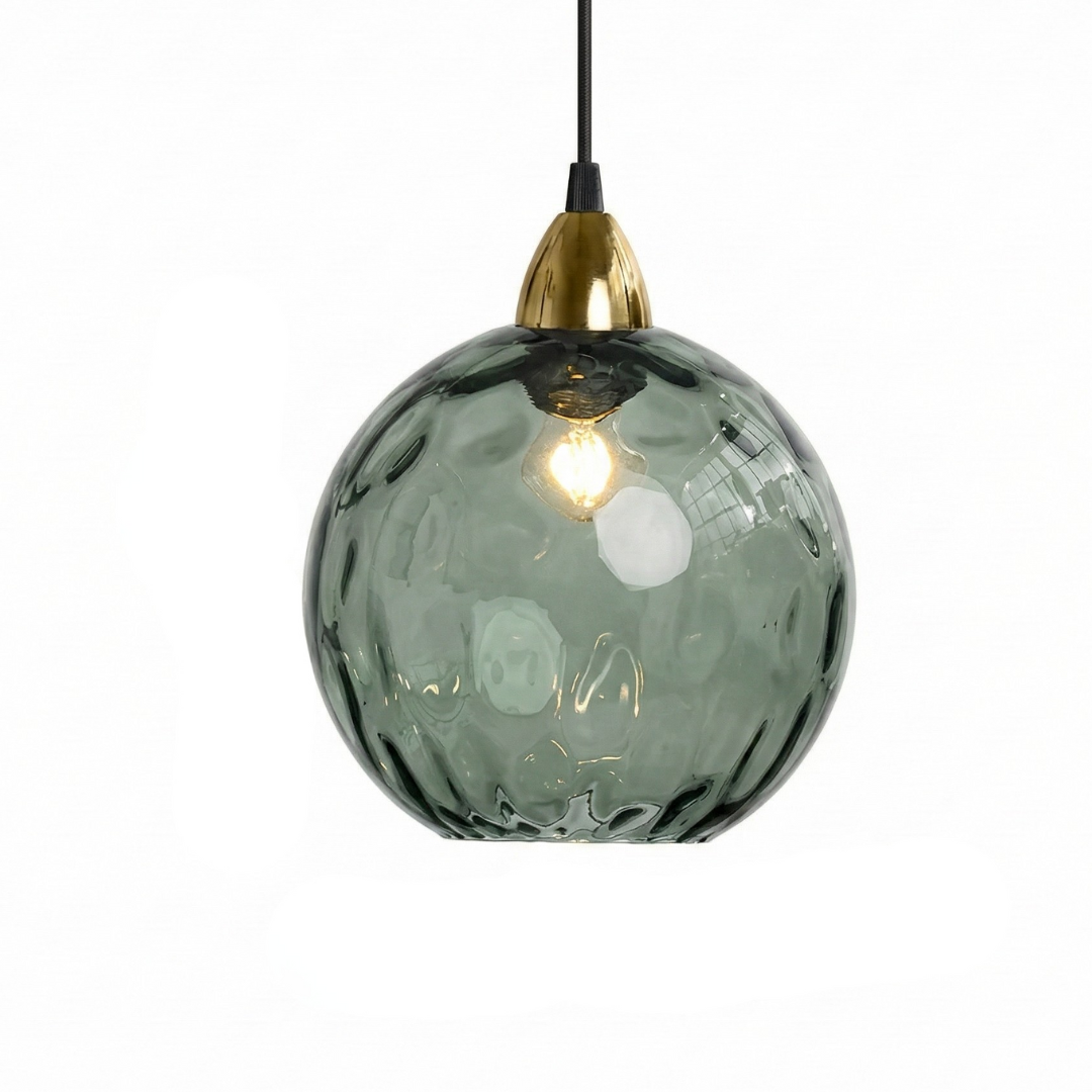 OrbisVitrum Clear Glass Globe Pendant Light - Modern E27 Ceiling Lamp